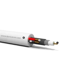 Кабел коаксиал mini RG59 + 2x0.50 бял - 100 m