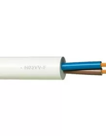 Кабел H03VV-F 2x0.50 бял - 100 m