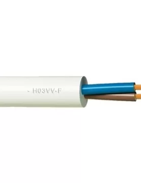 Кабел H03VV-F 2x0.50 бял - 100 m